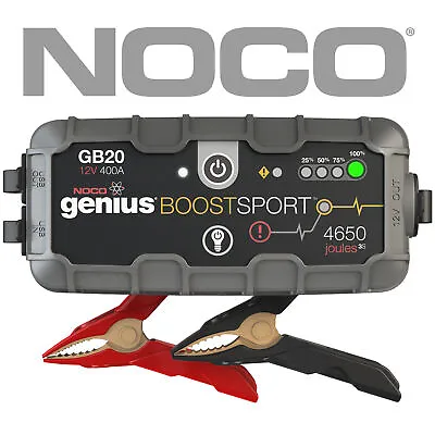 $139.95 • Buy Genuine NOCO GB20 Genius Boost Sport 400A Lithium Jump Starter 1 Year Warranty