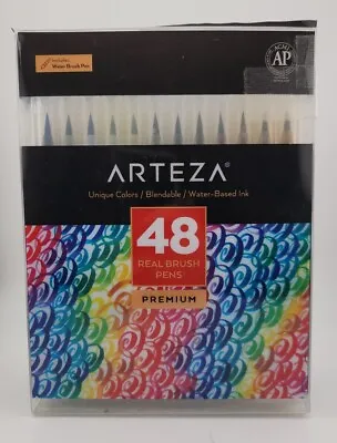 $9.99 • Buy Arteza Real Brush Pens, 48 Colors For Watercolor Painting Flexible Nylon READ