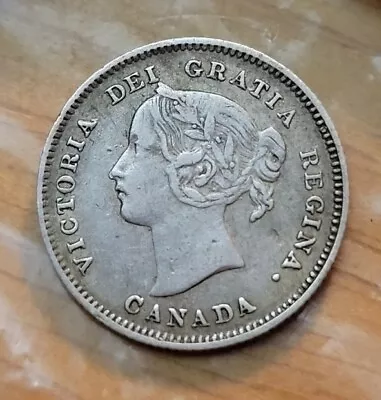 1900 Canada Queen Victoria Silver 5 Cents Coin • $0.99