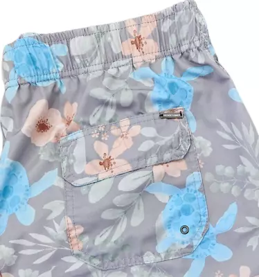 Vintage Summer Men's XXL Multicolor Turtle Floral Lined Swim Trunks Shorts 5.5  • $14.59