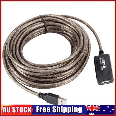 $15.69 • Buy 33ft USB 2.0 Extension Repeater Cable Signal Booster USB A Male To USB A Female