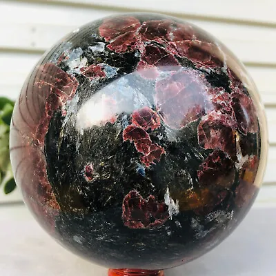 8.33lb Natural Fireworks Garnet Quartz Crystal Healing Ball Sphere Healing • $4.25
