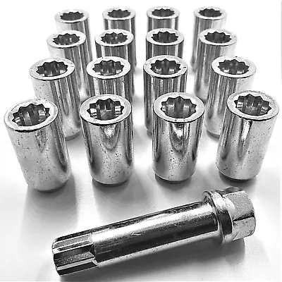 16x Alloy Wheel Nuts Ford Turner Slim M12 X 1.5 17mm + Key Bolt Lug Stud (35 81) • $20.50