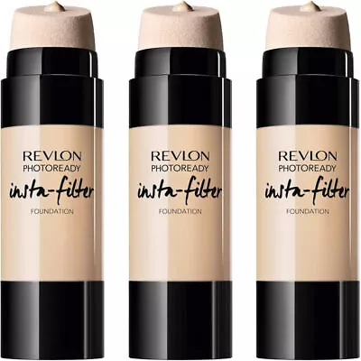 3 Revlon Photo Ready Foundation Porcelain - Insta-Filter Fair Pale Face Natural • £14.99