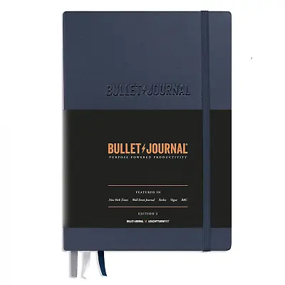 $43.45 • Buy Leuchtturm1917 Bullet Journal Edition 2 - 120gsm Paper - Dotted - Navy - A5