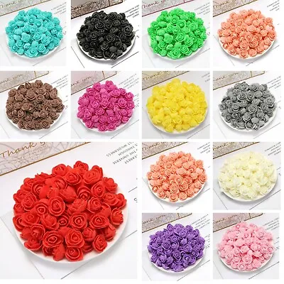 500 Pcs Artificial Flower Rose Heads 3CM Foam Mini Fake Rose Flowers For DIY UK • £140.95