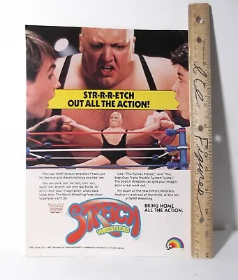 Vtg 1980's Stretch Wrestlers WWF LJN Action Figure Toy Paper Trade AD • $25