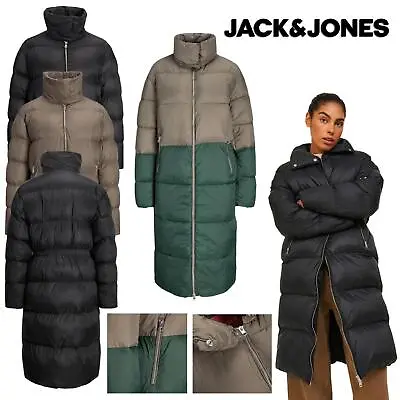 Jack & Jones Women's Long Coat Puffer Padded Jacket Winter • £44.99