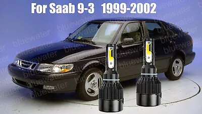 LED For Saab 9-3 1999-2002 Headlight Kit H4/9003 White CREE Bulbs HI/Low Beam • $25.96
