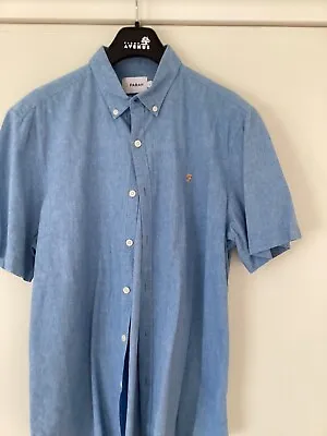 Farah Mens Blue Shirt size L. VGC • £4.99