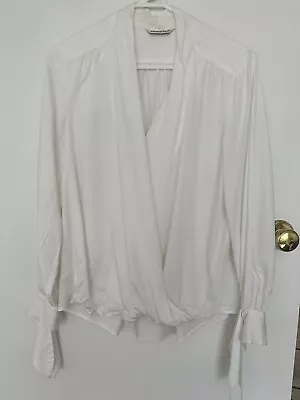 Country Road Shirt Wrap Look White Size XS • $12