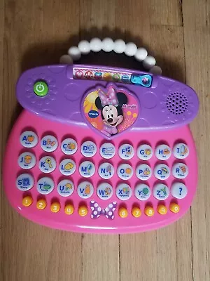 Vtech Disney Minnie Mouse ABC Fashion Purse Educational Learning Toy Pink Purple • $14