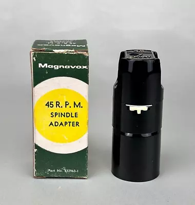 Vintage Magnavox 45 RPM Record Spindle Adapter Black Part No. 522963-1 NOS • $27.95