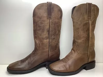 Mens Masterson Boot Co Cowboy Sq Toe Brown Boots Size 11.5 D Mismatch • $26.99