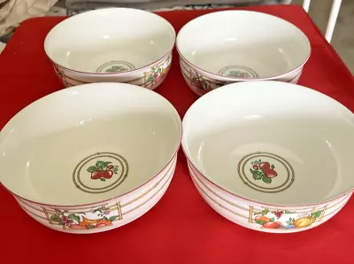 Villeroy & Bach 'Mon Jardin' - Coupe Cereal Bowl 5 1/2 Inches  VINTAGE-4 PC SET • $50