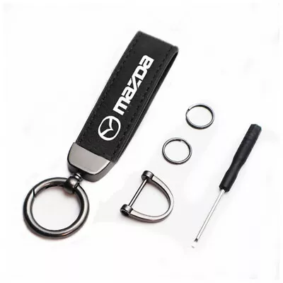 Suede Mazda Key Chain Ring Keyfob For 3 6 9 CX-5 CX-7 RX-7 RX-8 MX-5 Miata • $13.19