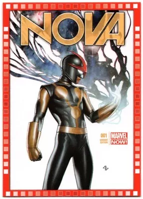 2013 UD Marvel Now!  CUTTING EDGE VARIANT COVER  Card #124-FP...NOVA #1 • $4