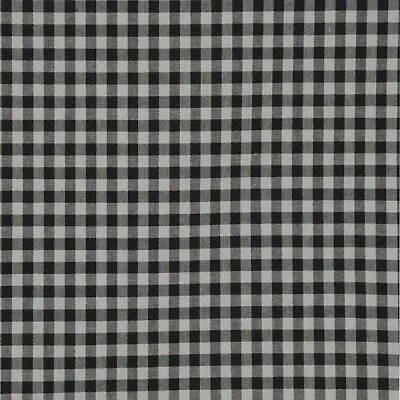 Gingham Check Duck Egg & Black Laura Ashley Curtain Crafts Cushions Per Metre • £1.99