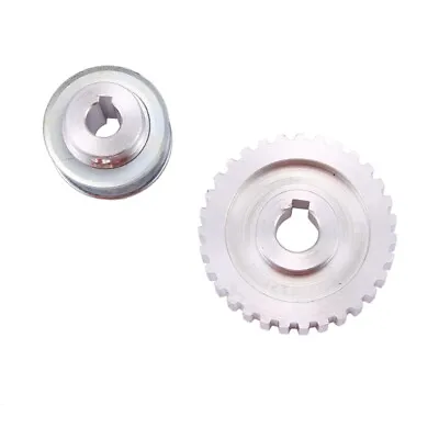 2Pcs Metal Synchronous Pulley Motor Belt Drive Wheel S Cj0618 Lathe Gears ee • £11.99