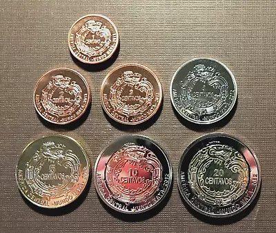 Central America-2012 -mayans 7 Coin Bu Set-1 Centavo-20 Centavos-fantasy  Cem • $16.50