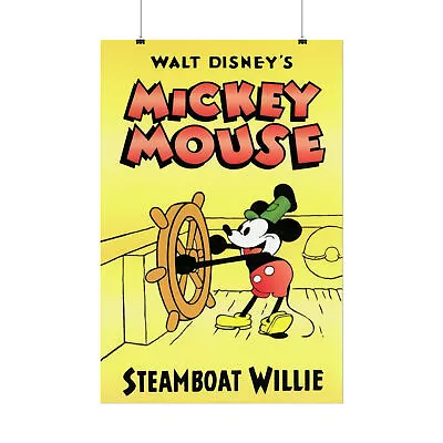 Mikey Mouse Steamboat Willie 50th Anniversary Poster 24x36  • $14.90