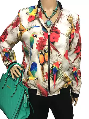 Pierim Brazil Tropical Bomber Jacket Sz. 12-14/M **NWT • $50