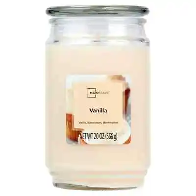 Mainstays Vanilla Scented Single-Wick Large Glass Jar Candle 20 Oz • $10.99