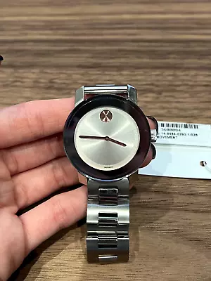 Movado Bold Steel Rose Gold Dot Silver Tone Bracelet - MSRP $550 • $190