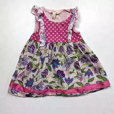 Matilda Jane Dress Baby Girls Size 12-18m Pink Floral Sleeveless • $25