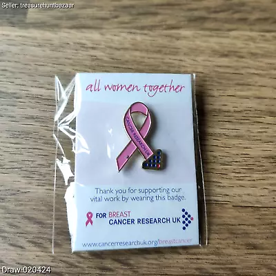 Breast Cancer Research UK Charity Pin Badge Pink - BRAND NEW • £4.95