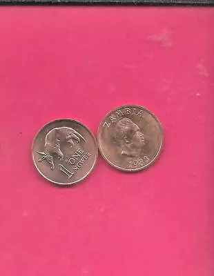 $1.10 • Buy ZAMBIA KM9a UNCIORCULATED-UNC MINT-BU 1983 NGWEE ANIMAL COIN