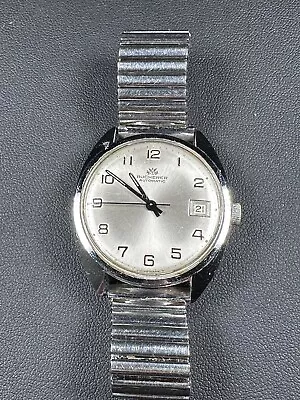 1960s Vintage BUCHERER Stainless Steel Automatic Wristwatch 4891 Free Shipping • $50