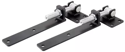 Black Timber Gate Strap Hinges Heavy Duty 300kg Set Of 2 Adjustable 24mm Bolt • $99