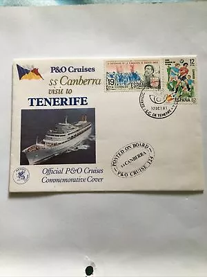 Official P&O Cruises Commemorative Cover  SS Canberra Visit To Tenerife  With  • £15