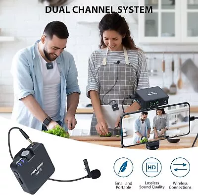 2.4G Lavalier Wireless Microphone Audio Video Recording Mini Mic For DSLR Camera • $175