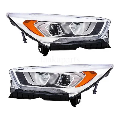 Headlights Headlamps Pair Projector W/LED DRL For 2017 2018 2019 Ford Escape • $232.74