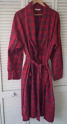 Magee Flannel Robe Red Plaid Men's L Ireland • $48