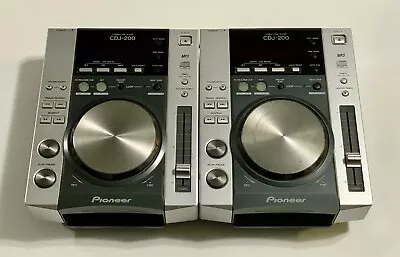 Lot Of 2 Pioneer CDJ-200 MP3 CD Digital DJ Turntable Working Sold As-Is 2004 • $159.01