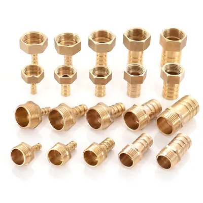£1.79 • Buy 1/8 1/4 3/8  BSP Brass Male Barb Hose Tail Fitting Fuel Air Gas Water Oil 4-19mm