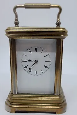 Antique French Victorian Brass & Beveled Glass Carriage Clock For Parts/Repair • $249.94