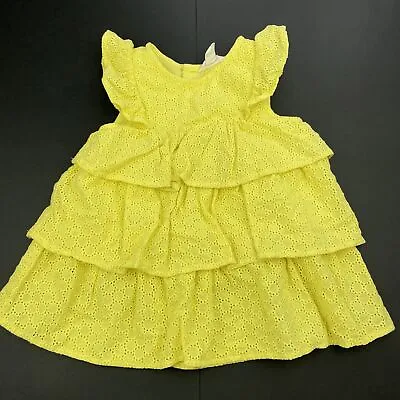 Girls Size 0 Country Road Tiered Broderie Cotton Dress GUC • $19.90