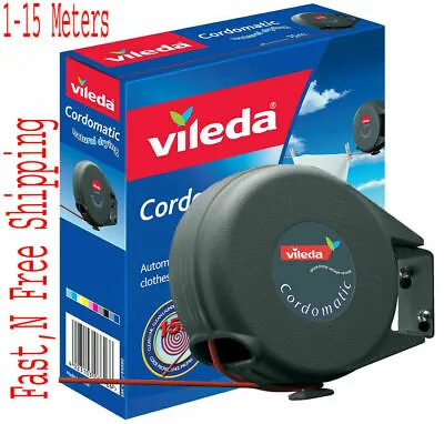  Vileda Cordomatic Retractable Clothes Washing Line -Automatic Retractable Minky • £13.95