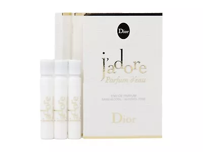 DIOR J'ADORE PARFUM D'EAU EAU DE PARFUM 1.2ml .04fl Oz X 3 PERFUME SPRAY SAMPLES • $14