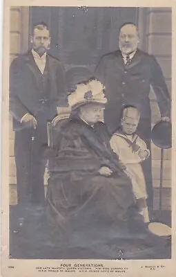 Old Postcard Queen Victoria Four Generations Embossed Royalty Bb 30 • £1.99