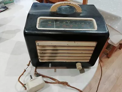 £15 • Buy Vintage Marconiphone  Radio T11DA, WW2 Era, Bakelite Case