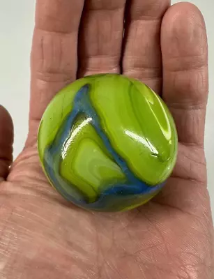 Toe Breaker 50mm (2 ) MERMAID Green/Blue Swirl Marbles Glass Toebreaker HUGE • $9.95