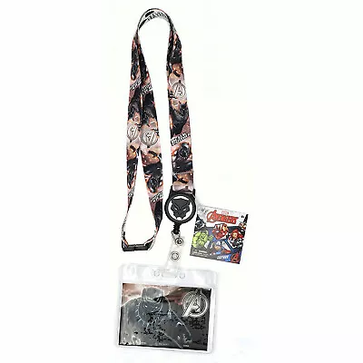 Marvel Avengers Black Panther Lanyard With Retractable Card Holder • $10.34