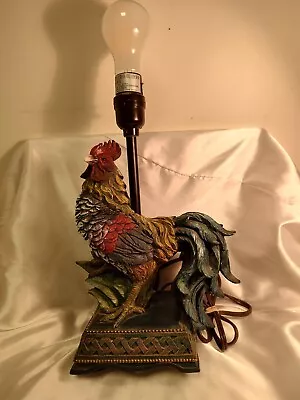 Vintage Rooster Lamp Excellent Condition Unique Hand Painted Collectable • $125