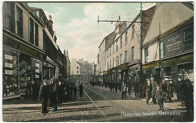 HAMILTON STREET GREENOCK - Renfrewshire Postcard • £8