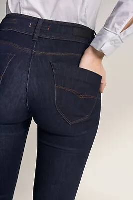 £45 • Buy Salsa Jeans - Push In Secret - Slim Fit - Dark Blue Denim  Size 8